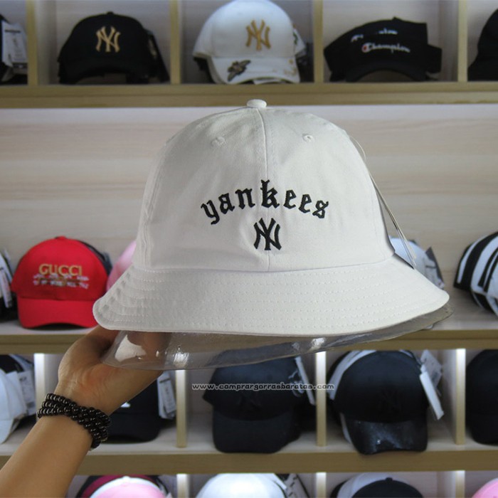 Sombrero Pescador New York Yankees Blanco Negro